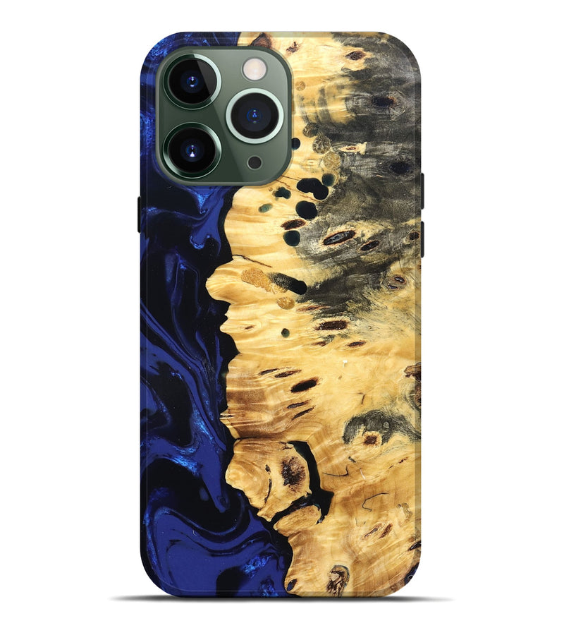 iPhone 13 Pro Max Wood Live Edge Phone Case - Rylie (Blue, 827885)