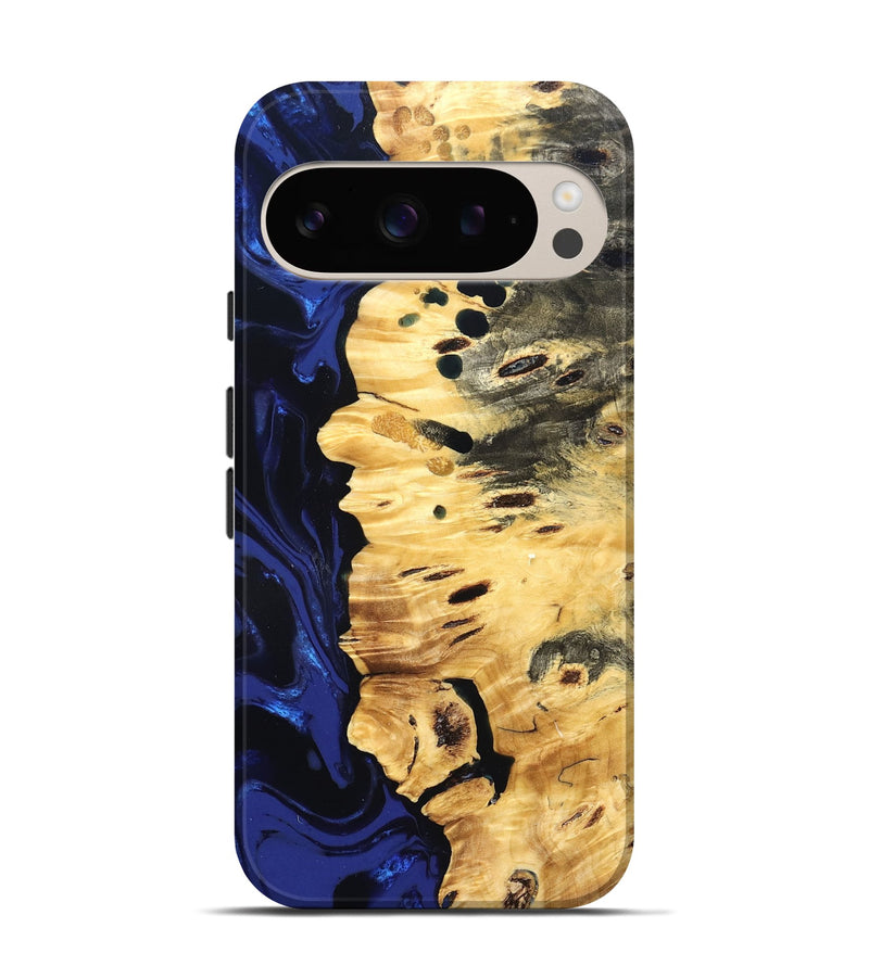 Pixel 9 Wood Live Edge Phone Case - Rylie (Blue, 827885)
