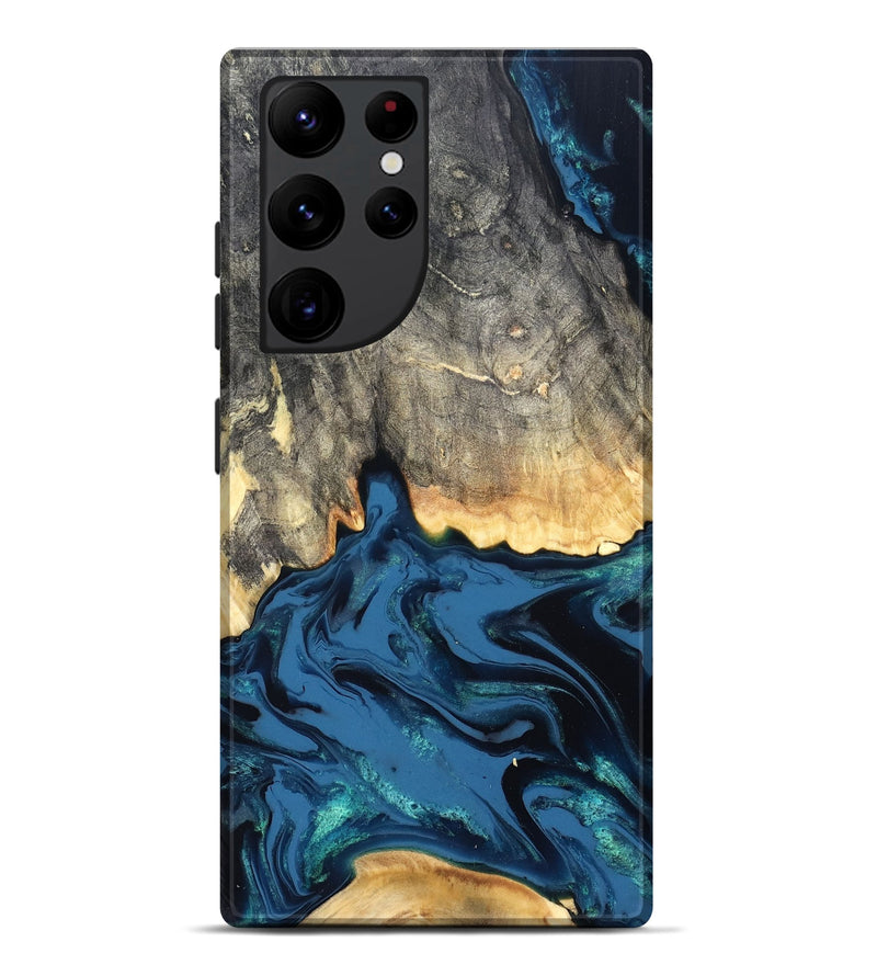 Galaxy S22 Ultra Wood Live Edge Phone Case - Makala (Blue, 827888)