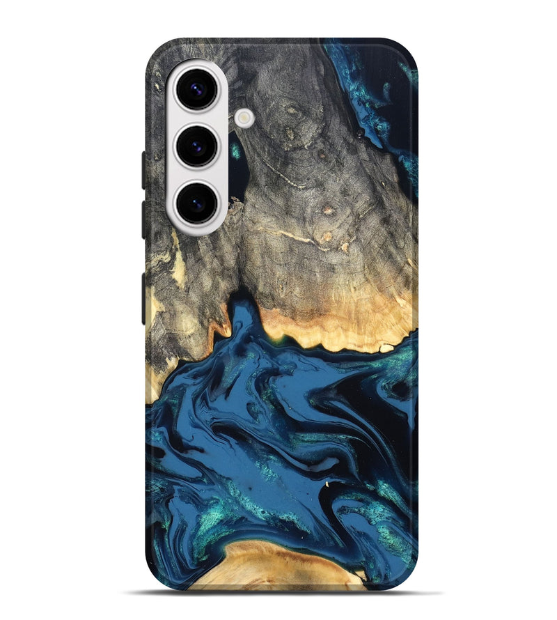 Galaxy S25 Plus Wood Live Edge Phone Case - Makala (Blue, 827888)