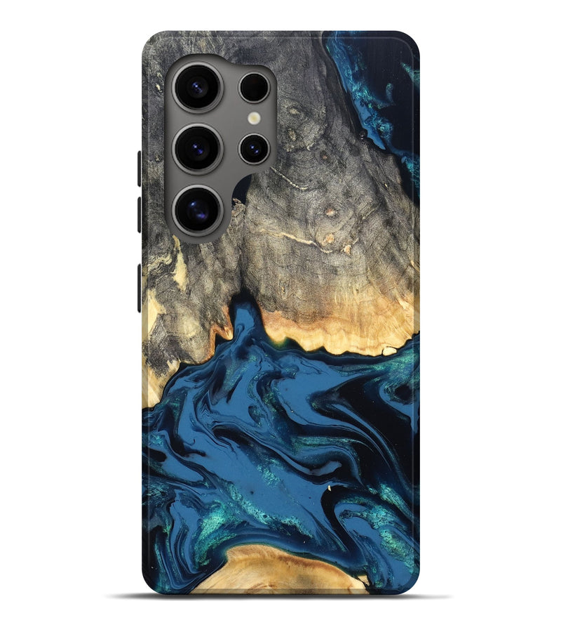 Galaxy S25 Ultra Wood Live Edge Phone Case - Makala (Blue, 827888)