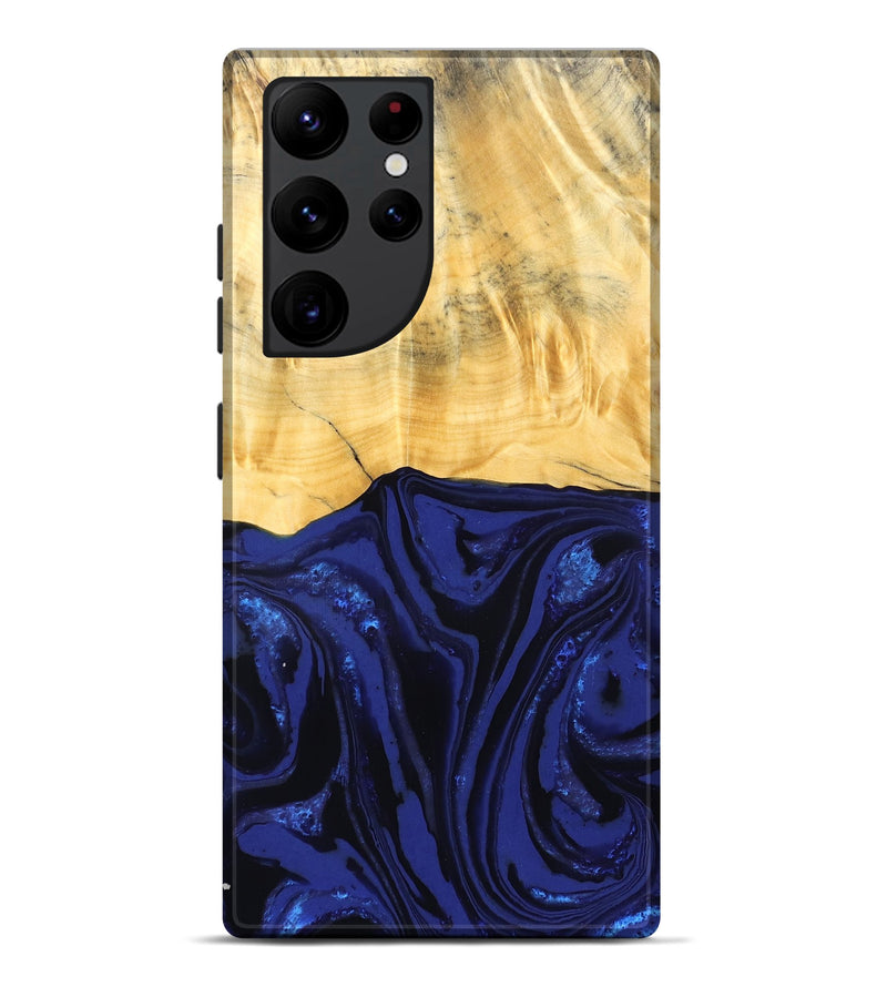 Galaxy S22 Ultra Wood Live Edge Phone Case - Meta (Blue, 827899)