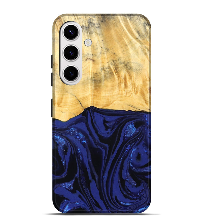 Galaxy S25 Plus Wood Live Edge Phone Case - Meta (Blue, 827899)
