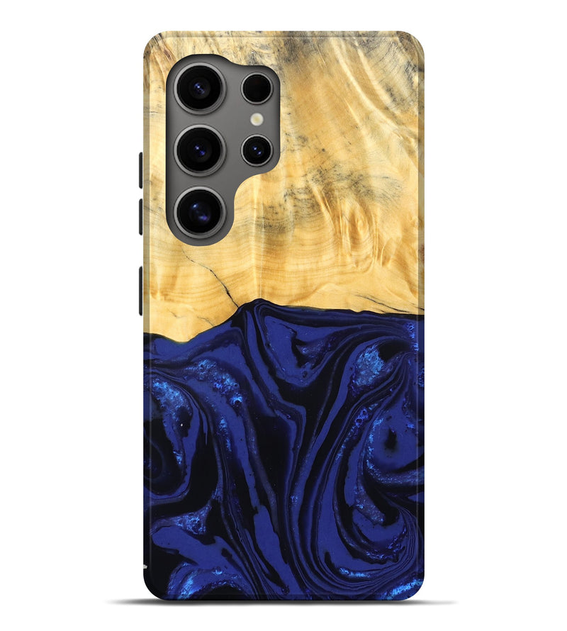 Galaxy S25 Ultra Wood Live Edge Phone Case - Meta (Blue, 827899)