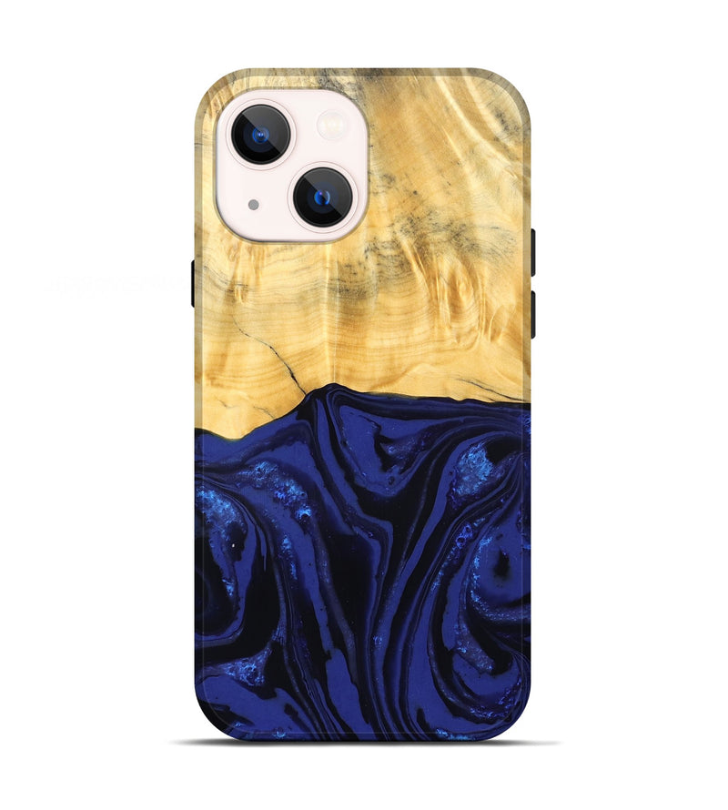 iPhone 13 Wood Live Edge Phone Case - Meta (Blue, 827899)