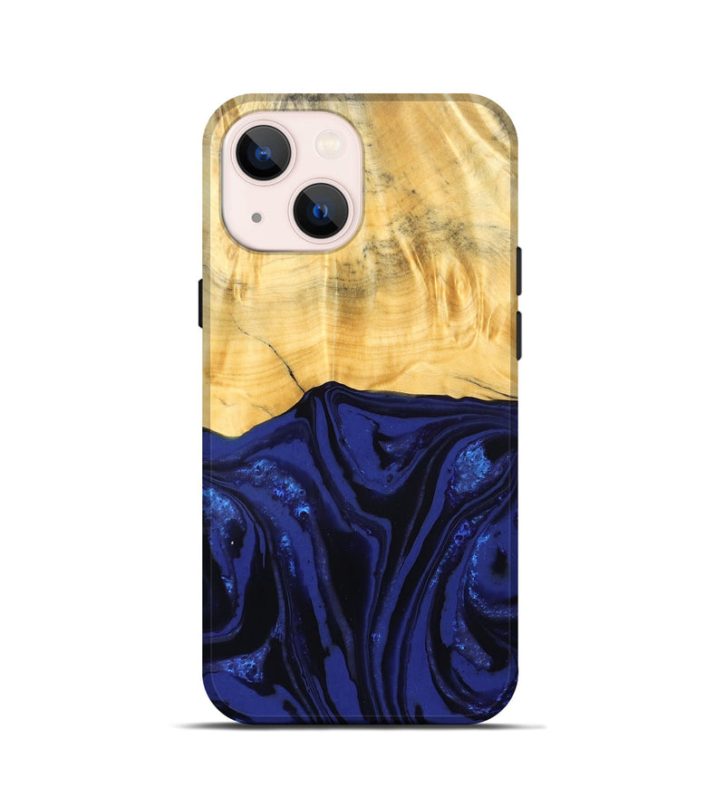 iPhone 13 mini Wood Live Edge Phone Case - Meta (Blue, 827899)