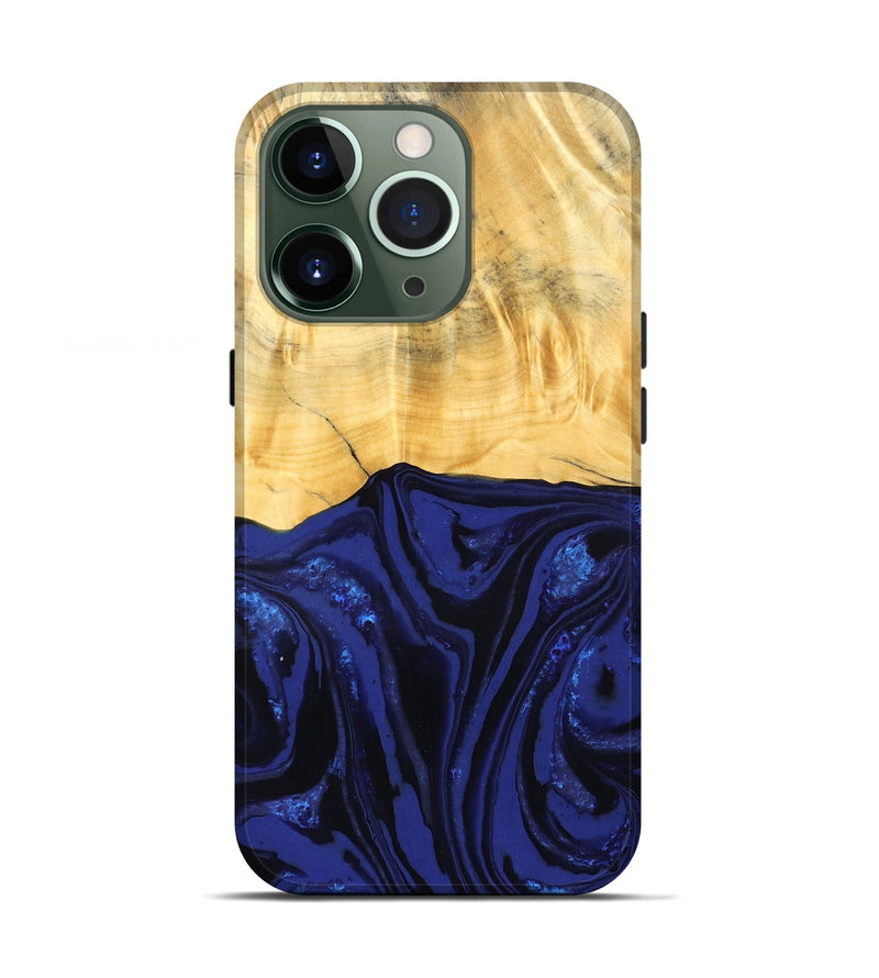 iPhone 13 Pro Wood Live Edge Phone Case - Meta (Blue, 827899)