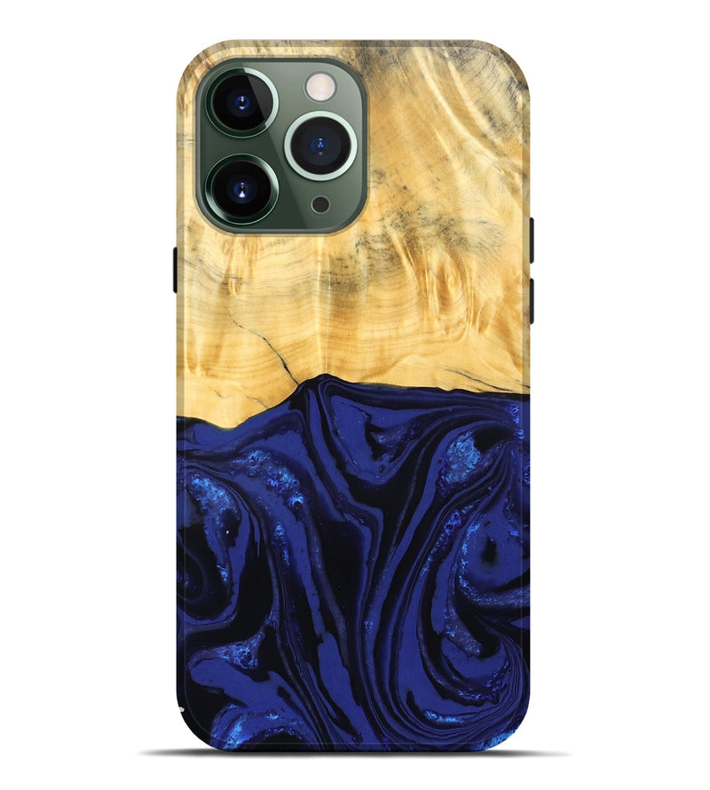 iPhone 13 Pro Max Wood Live Edge Phone Case - Meta (Blue, 827899)