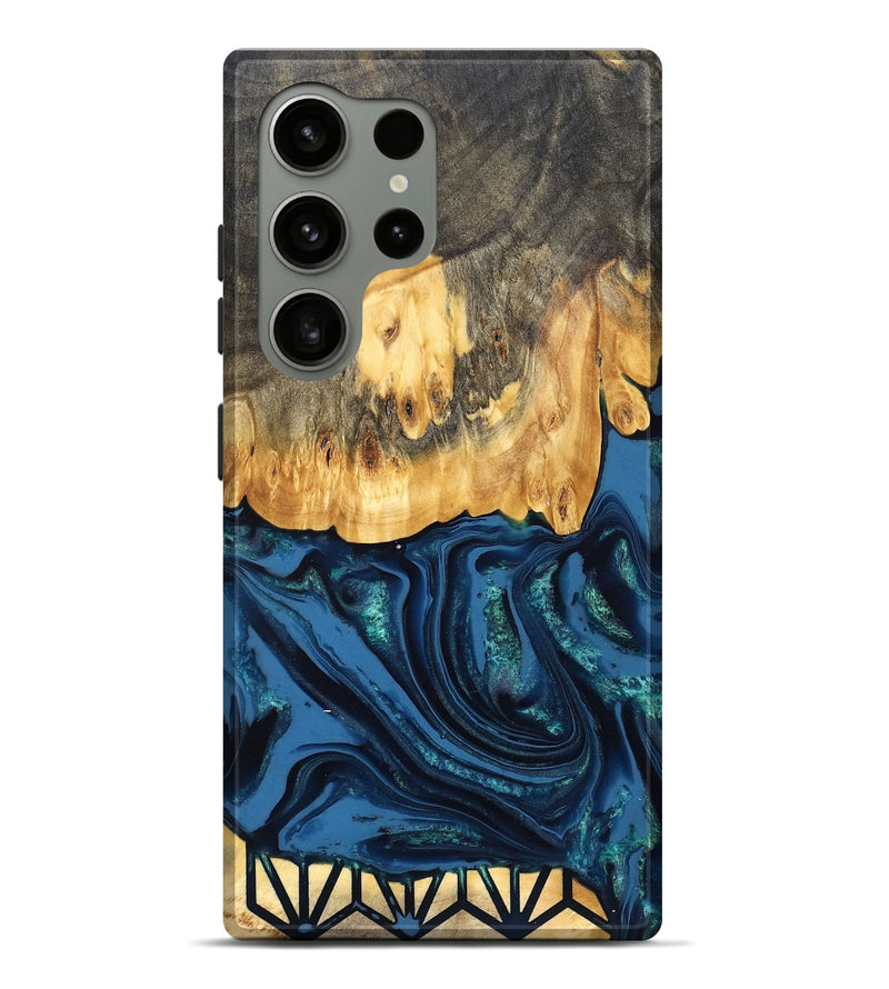 Galaxy S24 Ultra Wood Live Edge Phone Case - Westyn (Blue, 827901)