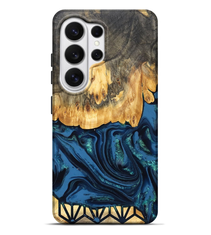 Galaxy S26 Ultra Wood Live Edge Phone Case - Westyn (Blue, 827901)
