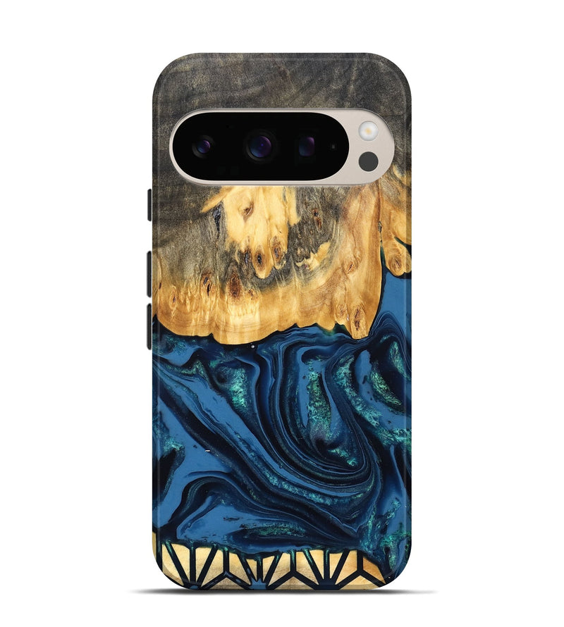 Pixel 10 Wood Live Edge Phone Case - Westyn (Blue, 827901)