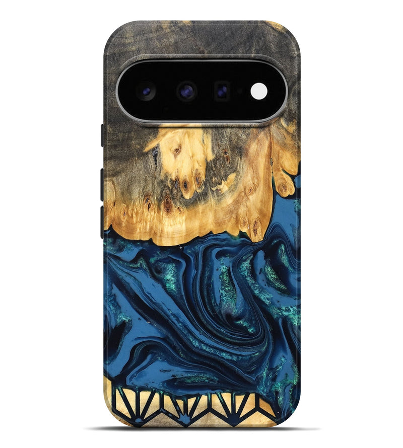 Pixel 11 Pro XL Wood Live Edge Phone Case - Westyn (Blue, 827901)