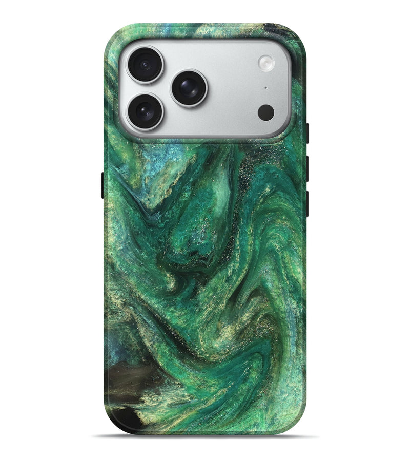 iPhone 18 Pro Max ResinArt Live Edge Phone Case - Nell (Green, 827904)