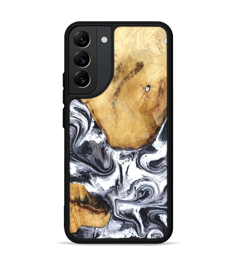 Galaxy S22 Plus Wood Phone Case - Raelynn (Black & White, 827908)