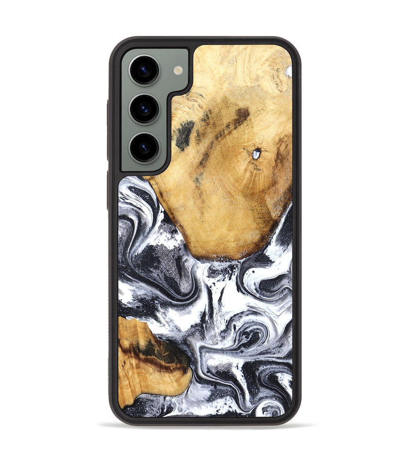 Galaxy S23 Plus Wood Phone Case - Raelynn (Black & White, 827908)