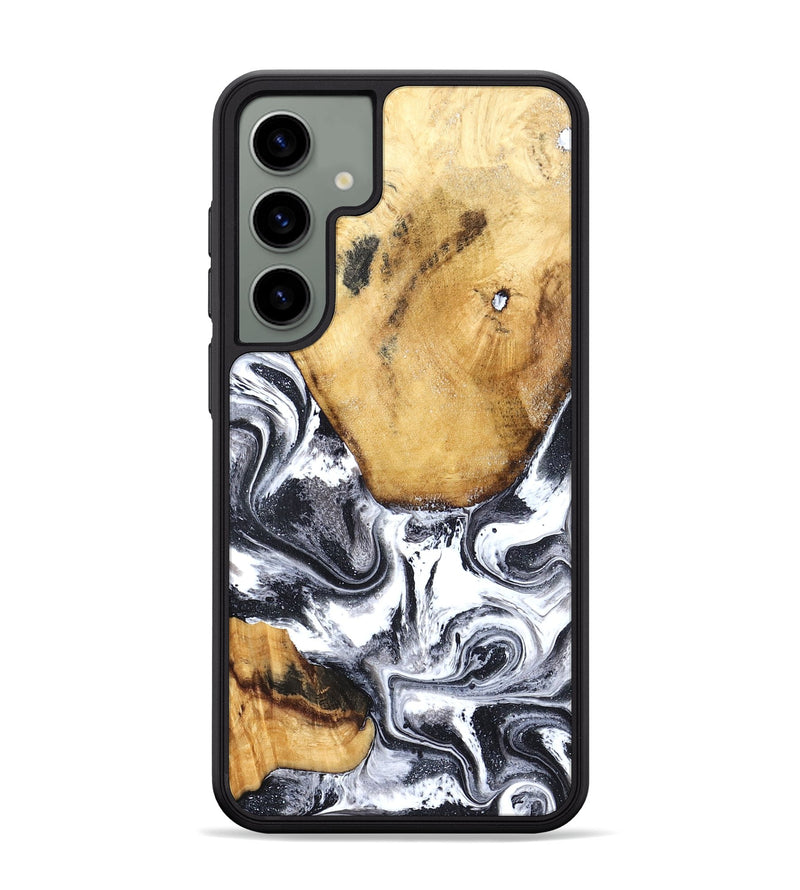 Galaxy S24 Plus Wood Phone Case - Raelynn (Black & White, 827908)