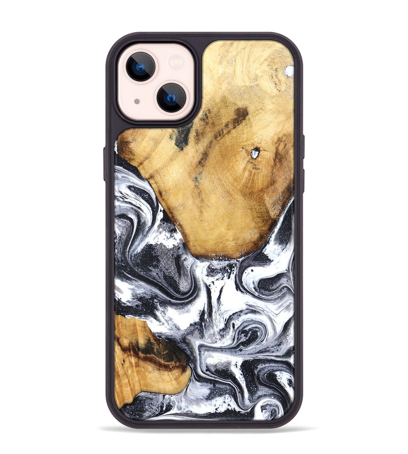 iPhone 14 Plus Wood Phone Case - Raelynn (Black & White, 827908)