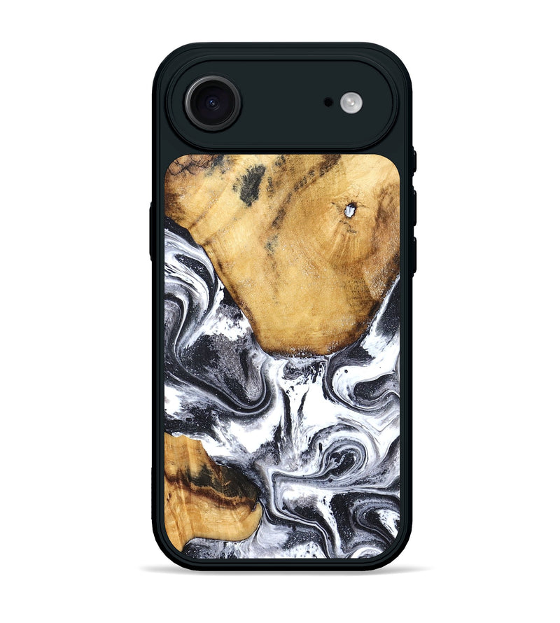 iPhone 17 Air Wood Phone Case - Raelynn (Black & White, 827908)