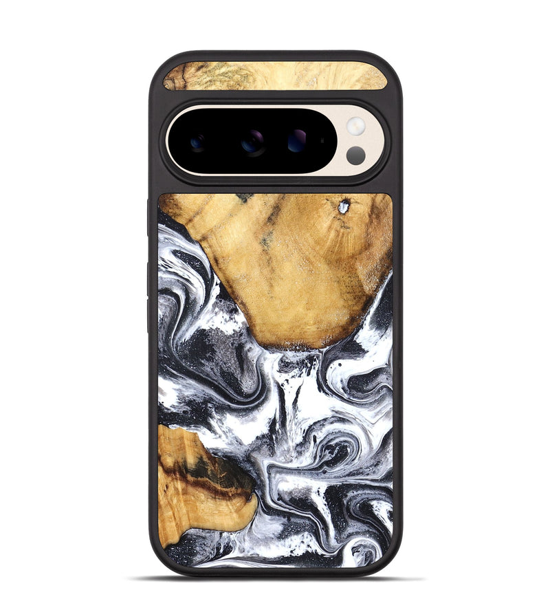 Pixel 10 Wood Phone Case - Raelynn (Black & White, 827908)