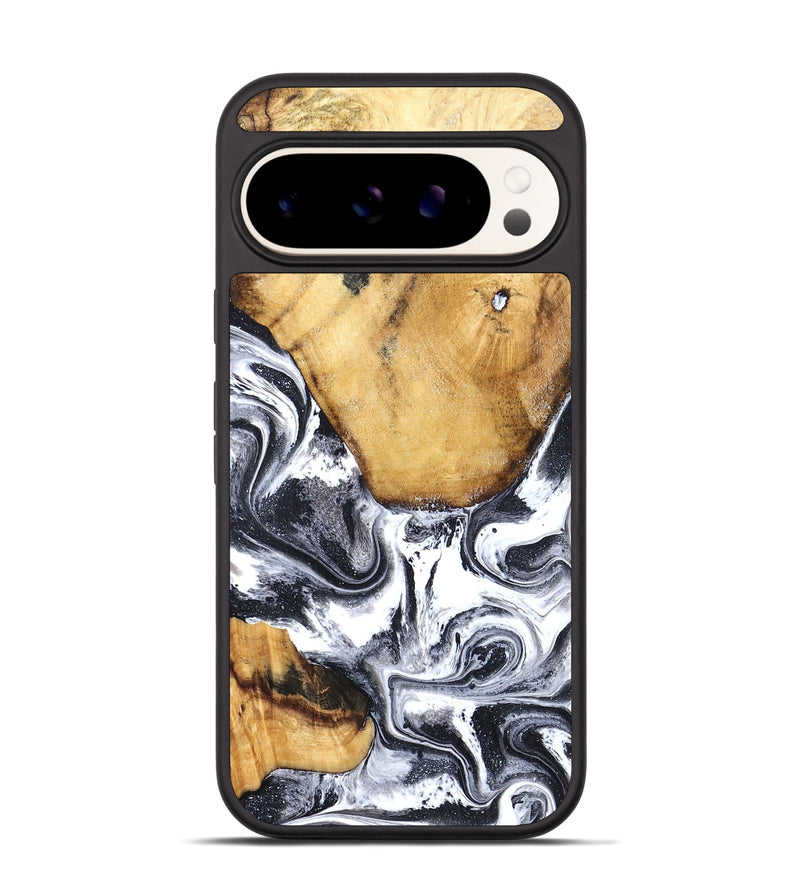 Pixel 9 Wood Phone Case - Raelynn (Black & White, 827908)