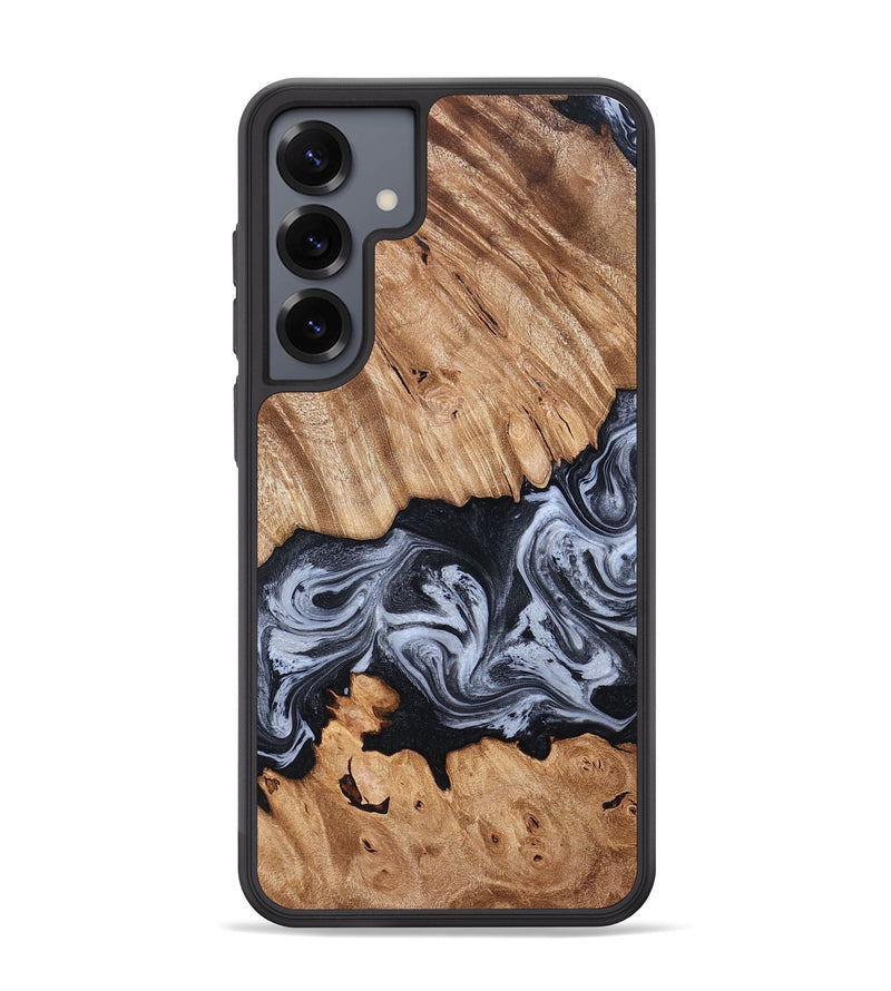 Galaxy S25 Plus Wood Phone Case - Angelia (Black & White, 827909)