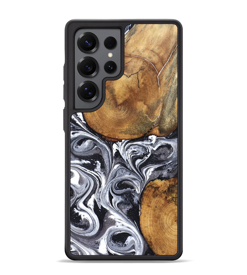 Galaxy S25 Ultra Wood Phone Case - Lea (Black & White, 827910)