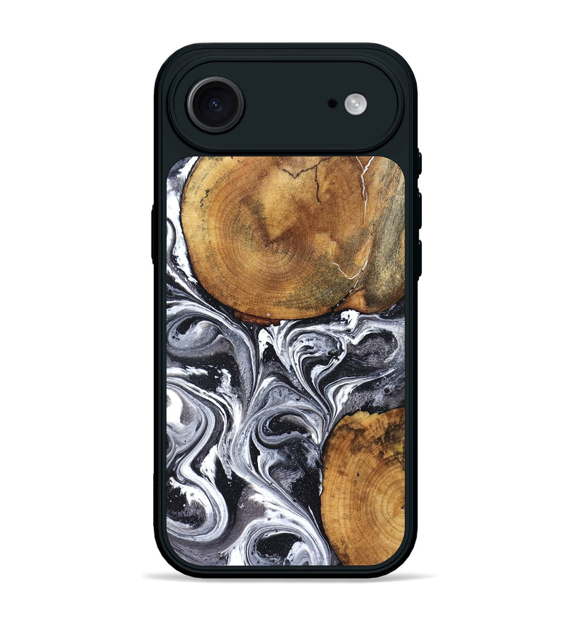 iPhone 17 Air Wood Phone Case - Lea (Black & White, 827910)