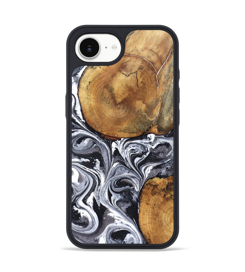 iPhone 17e Wood Phone Case - Lea (Black & White, 827910)