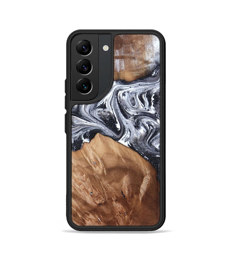 Galaxy S22 Wood Phone Case - Ottis (Black & White, 827911)