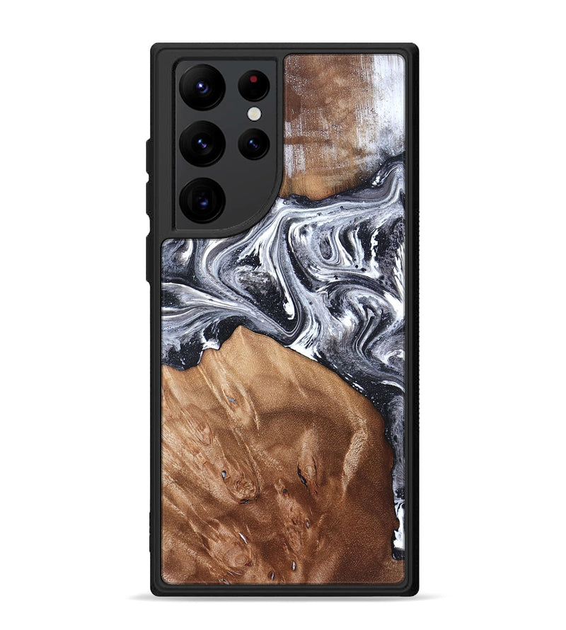 Galaxy S22 Ultra Wood Phone Case - Ottis (Black & White, 827911)
