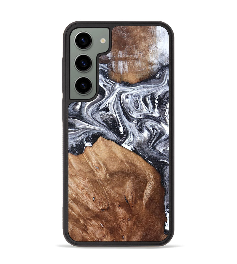 Galaxy S23 Plus Wood Phone Case - Ottis (Black & White, 827911)