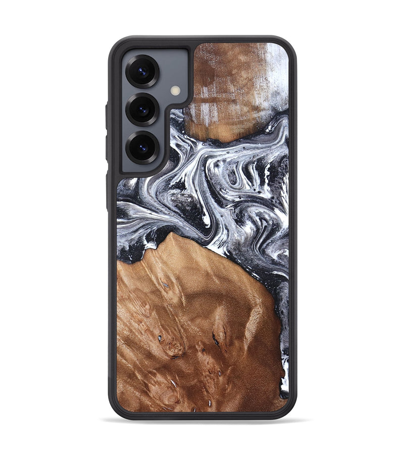 Galaxy S25 Plus Wood Phone Case - Ottis (Black & White, 827911)