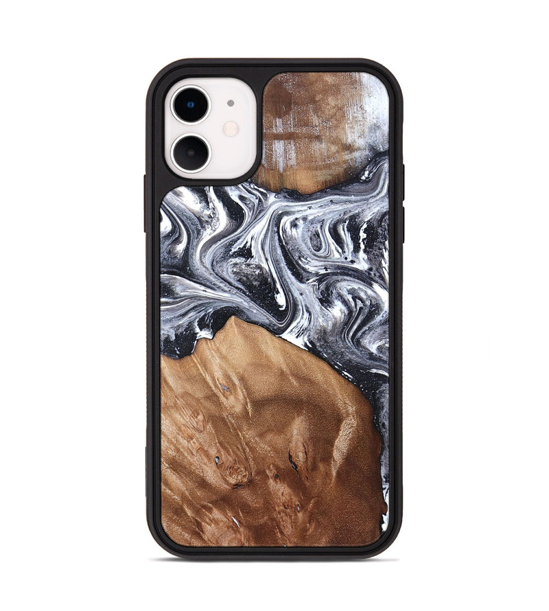iPhone 11 Wood Phone Case - Ottis (Black & White, 827911)