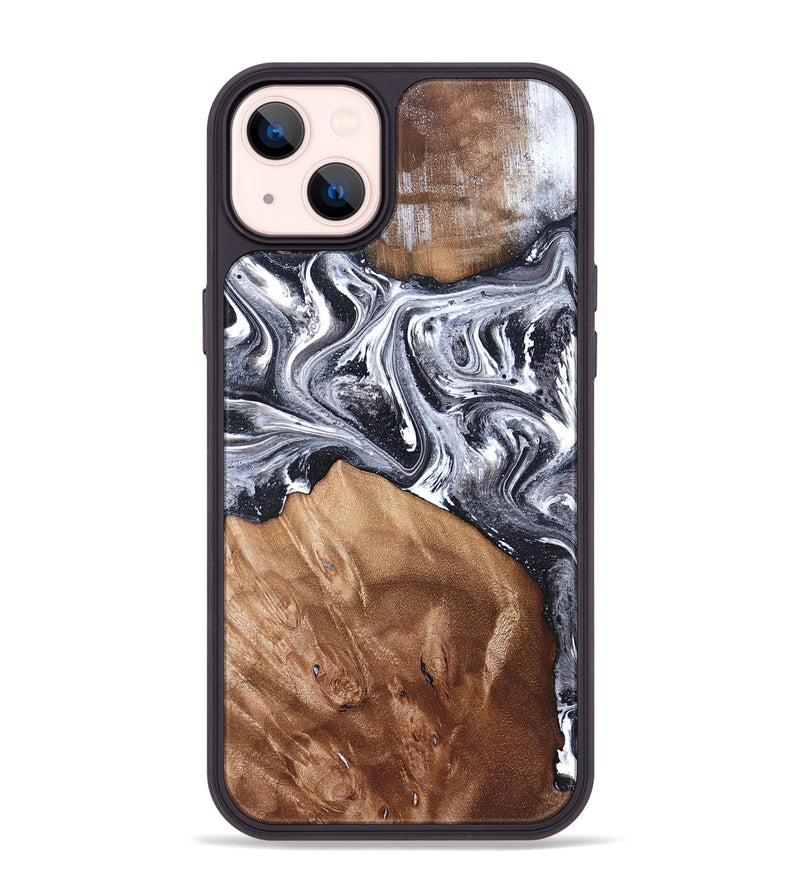 iPhone 14 Plus Wood Phone Case - Ottis (Black & White, 827911)