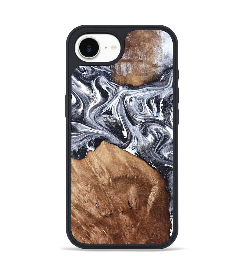 iPhone 16e Wood Phone Case - Ottis (Black & White, 827911)