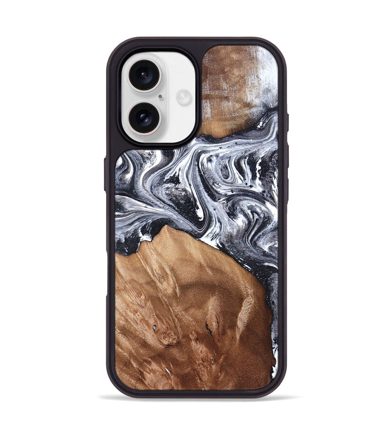 iPhone 17 Wood Phone Case - Ottis (Black & White, 827911)