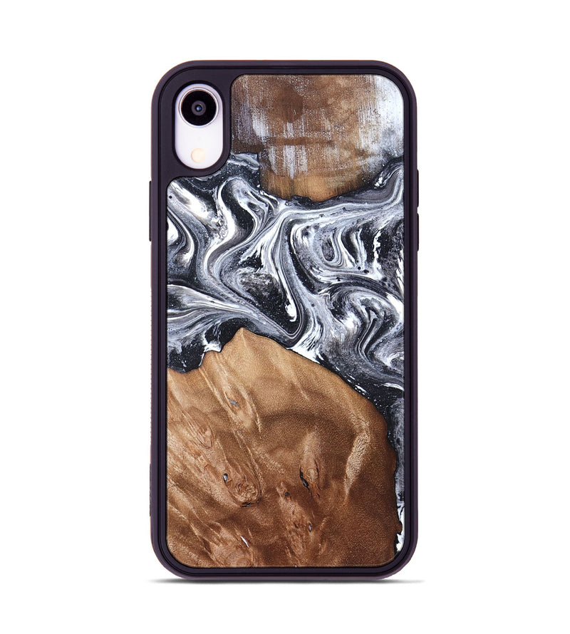 iPhone Xr Wood Phone Case - Ottis (Black & White, 827911)
