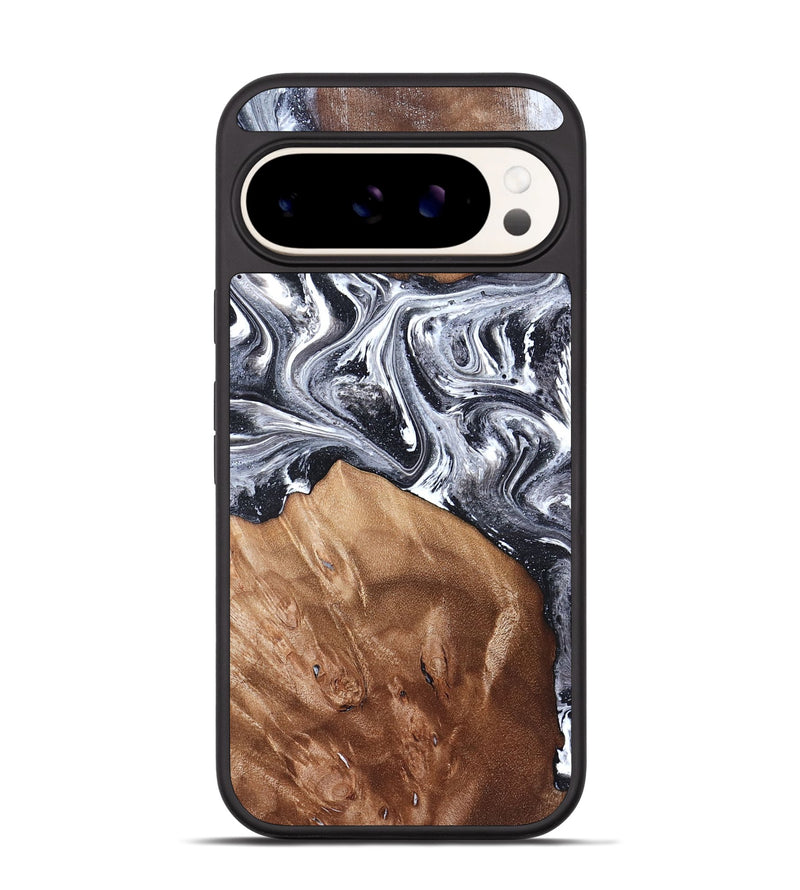 Pixel 9 Pro Wood Phone Case - Ottis (Black & White, 827911)