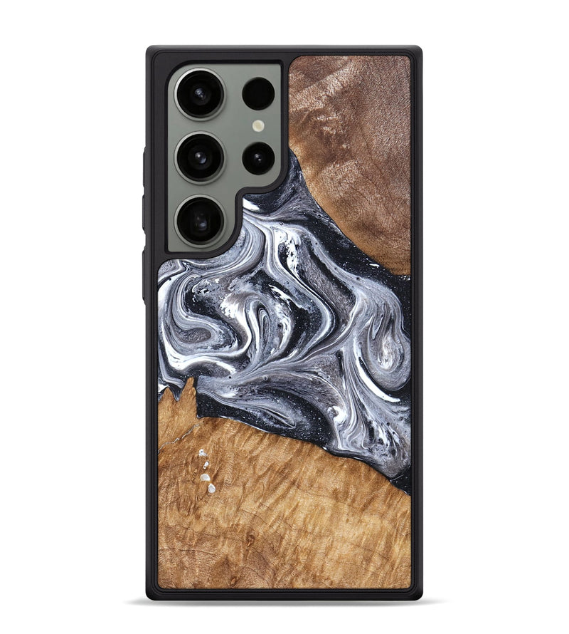 Galaxy S24 Ultra Wood Phone Case - Rhea (Black & White, 827912)
