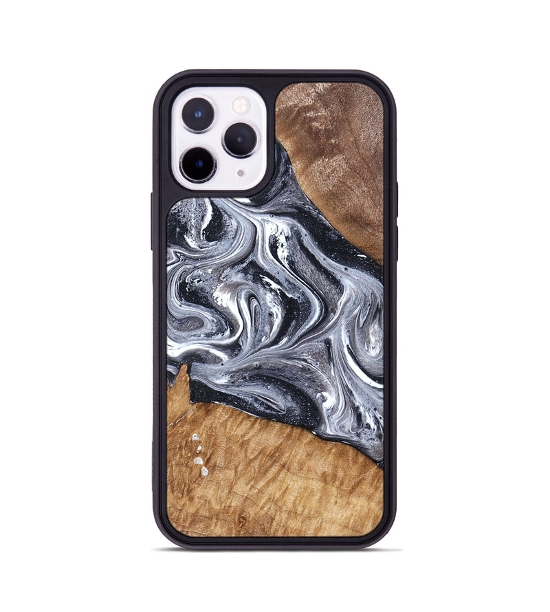 iPhone 11 Pro Wood Phone Case - Rhea (Black & White, 827912)
