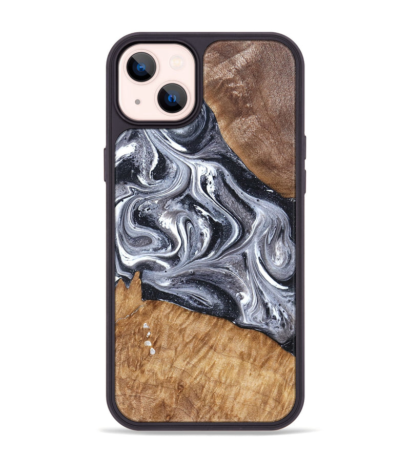 iPhone 14 Plus Wood Phone Case - Rhea (Black & White, 827912)