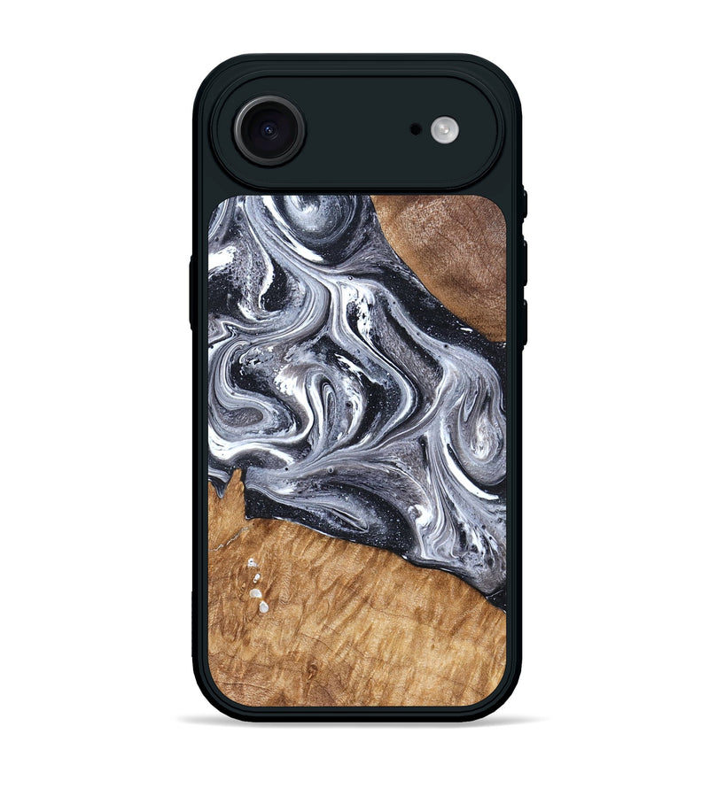 iPhone 17 Air Wood Phone Case - Rhea (Black & White, 827912)