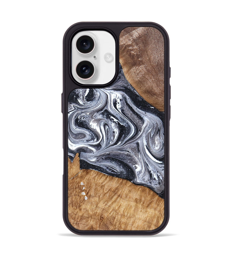 iPhone 17 Wood Phone Case - Rhea (Black & White, 827912)