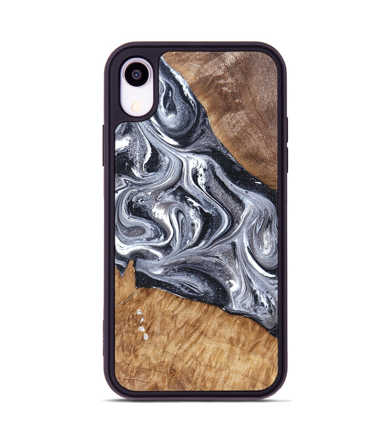 iPhone Xr Wood Phone Case - Rhea (Black & White, 827912)