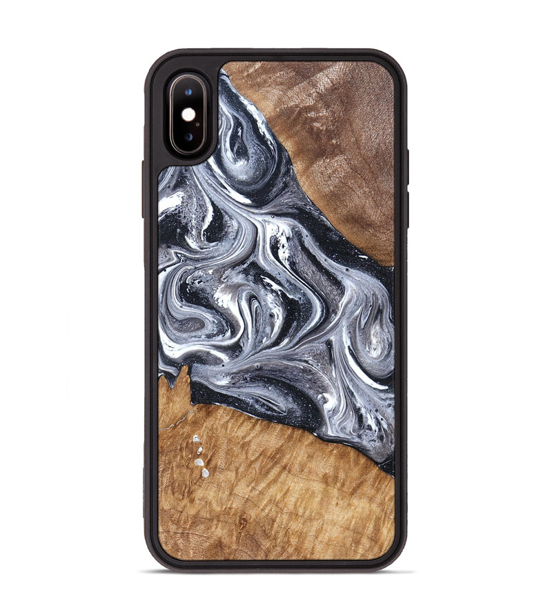 iPhone Xs Max Wood Phone Case - Rhea (Black & White, 827912)