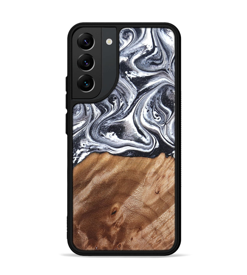 Galaxy S22 Plus Wood Phone Case - Britany (Black & White, 827913)