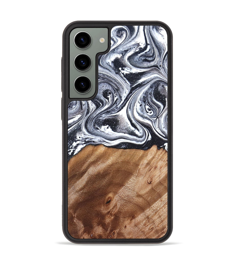 Galaxy S23 Plus Wood Phone Case - Britany (Black & White, 827913)
