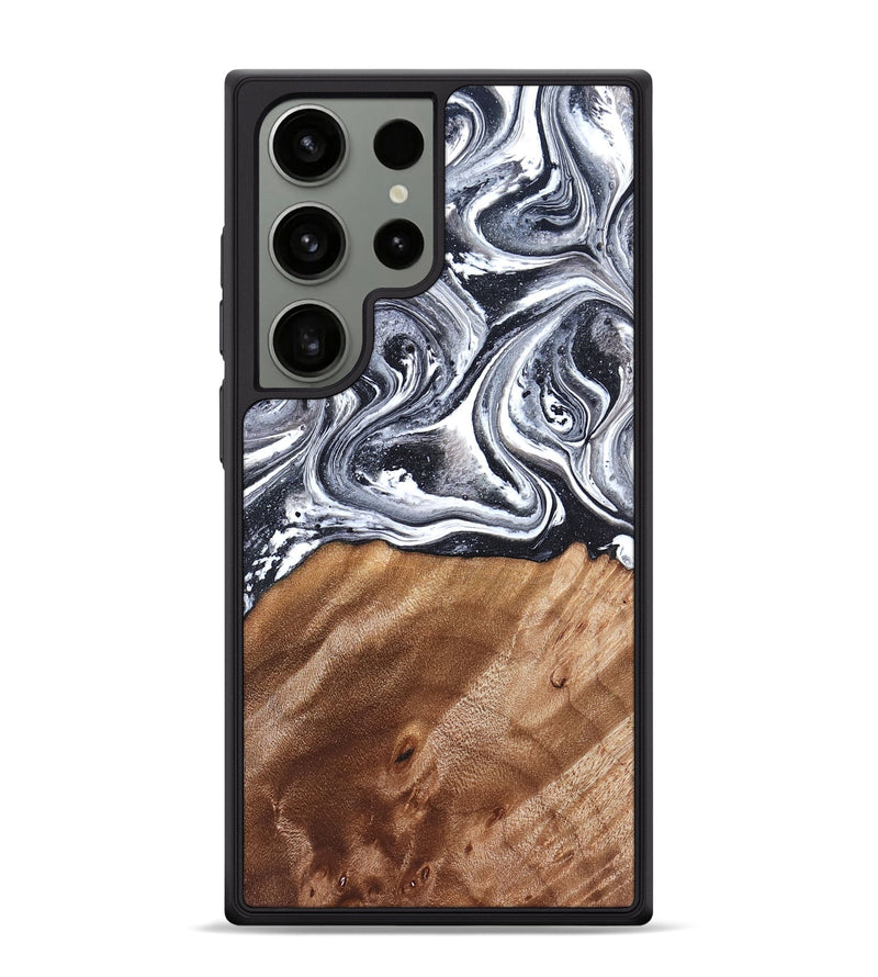 Galaxy S24 Ultra Wood Phone Case - Britany (Black & White, 827913)