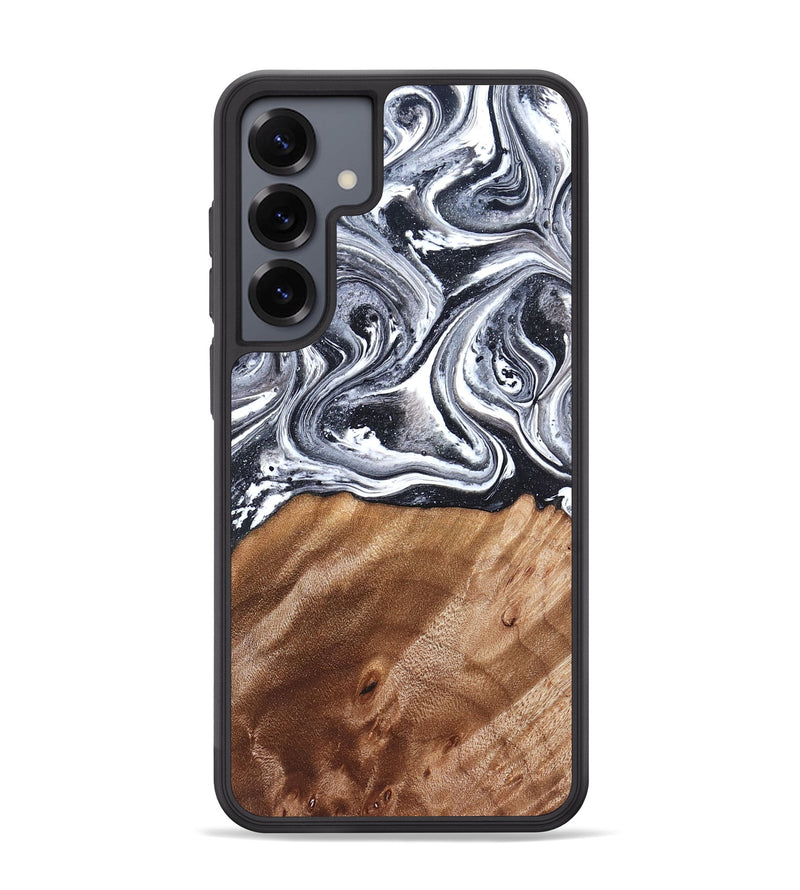 Galaxy S25 Plus Wood Phone Case - Britany (Black & White, 827913)