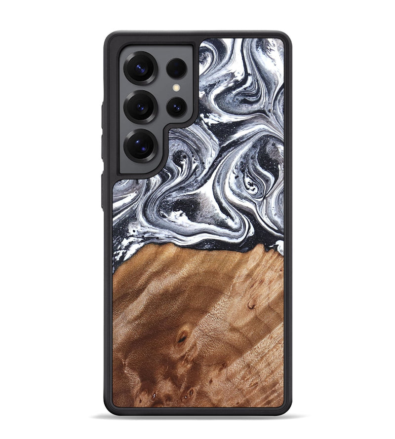 Galaxy S25 Ultra Wood Phone Case - Britany (Black & White, 827913)
